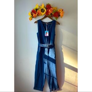 Rachel comey denim jumpsuit belted sleevless buckle belt jean 6/M Target NWT